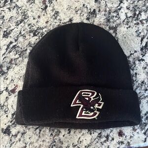 New Era Black Beanie with Boston College Logo